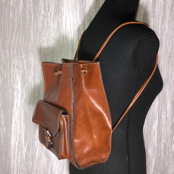 boho leather backpack